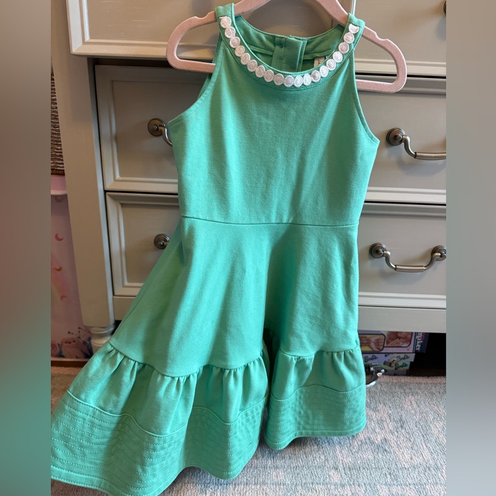Janie and Jack Green Sleeveless Dress